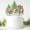 12Pcs Woodland Cake Topper, Woodland Animals Baby Shower Decorations, Woodland Toppers Forest Animal Baby Shower Decorations Boy Girl Party Supplies view 4