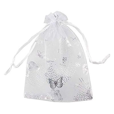 100Pcs 9X12cm Organza Jewelry Pouch Candy Pouch Drawstring Wedding Favor Bags White - Assortment Gasket Kit