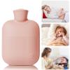 Hot Water Bottle with Cover, Leak-Proof Hot Water Bag for Hot and Cold Compress, Hand Feet Warmer, Ideal for Menstrual Cramps, Neck and Shoulder Pain Relief,Warm for Winter (Pink, 1 L) view 2
