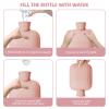 Hot Water Bottle with Cover, Leak-Proof Hot Water Bag for Hot and Cold Compress, Hand Feet Warmer, Ideal for Menstrual Cramps, Neck and Shoulder Pain Relief,Warm for Winter (Pink, 1 L) view 3