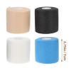 HANABASS 4rolls Elastic Athletic Tape Joint Protective Wrap for Ankle Wrist Knee Support Shock-Absorption Tool Skin Tone White Light Black Easy to Use for Sports Outdoor Activities view 2