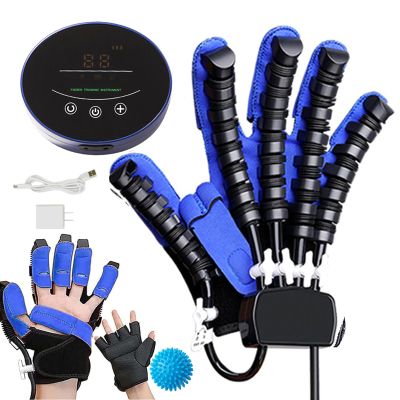 GAOXIAO Finger and Hand Function Rehabilitation Trainer Robotic Rehab Gloves for Stroke Recovery, Hand Strength Exercise and Adaptive Training Hemiplegic Finger for Joint Relief Cramps B Right XL