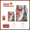 NONHAI Christmas Drawstring Gift Bag Burlap Christmas Treat Bag Paris Eiffel Tower Flower Gift Goody Bags for Xmas Holiday New Year Party Favors Supplies Wrapping Sacks Gift Wrap Bags view 2