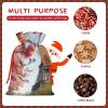 NONHAI Christmas Drawstring Gift Bag Burlap Christmas Treat Bag Paris Eiffel Tower Flower Gift Goody Bags for Xmas Holiday New Year Party Favors Supplies Wrapping Sacks Gift Wrap Bags view 4