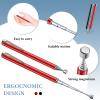 Patelai 2 Pieces Telescoping Magnetic Pick up Tool Grabbers Reacher Tools with Pocket Clip 25 Inch Telescopic Retrieving Magnet Gift for Man, Father, Mechanic, Handyman, Husband (Black,Red) view 3