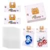 Cheriswelry 100Pcs Clear Cellophane Plastic BagsBear Favor Treat Bags with Foldable Header Cards 10x6cm for DIY Jewelry Packaging Birthday Christmas Decoration view 1