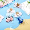 Cheriswelry 100Pcs Clear Cellophane Plastic BagsBear Favor Treat Bags with Foldable Header Cards 10x6cm for DIY Jewelry Packaging Birthday Christmas Decoration view 3