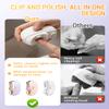 3 in 1 Automatic Electric Nail Clipper with Polishing, 2025 Electric Nail Trimmer, Upgrade Two-Speed Adjustment Electric Toe Nail Clippers Nail Cutter with Light for Baby Adult and Seniors (White) view 3