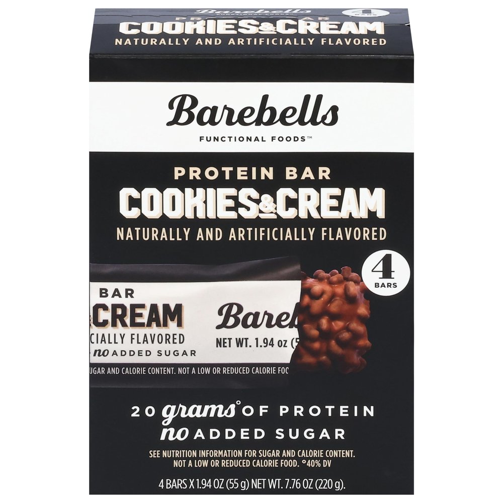 Barebells, Protein Bar Cookies & Cream 4 Pack, 7.76 Ounce