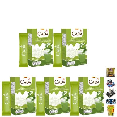 10 Sachets/Box CadaGreenTea Green Tea S Powder Delicious Intense Mush Mellow Roasted Fruit Snack Set 5 By Beautygoodshop [Get Free For You Beauty Gifts]