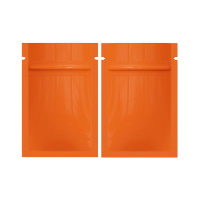 Double-Sided Glossy Orange Resealable Zipper Seal Lock Packaging Flat Smell Proof Bags for Small Business, Home Use, Food Packaging, Beauty Storage Bags (500, 2.36 inch x 3.54 inch)