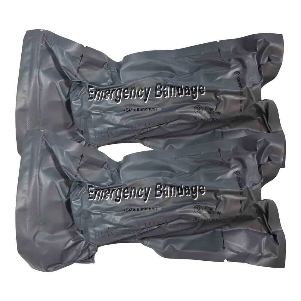 Swaukzo Outdoor Emergency Bandage First Aid Kit Camping Travel Survival Trauma Wound Dressing Bandages, 2pcs 6 inch