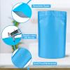 100 Pack Mylar Smell Proof Bags, Resealable Blue Stand Up Pouch Bags Foil Sealable Bags for Packaging, 5.57.8 Inch view 3
