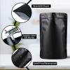 100 Pack Mylar Smell Proof Bags, Resealable Black Stand Up Pouch Bags Foil Sealable Bags for Packaging, 5.57.8 Inch view 3