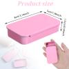2 Pack Dental Floss Holder Refillable Portable Floss Pick Holder Container Travel Floss Picks Case Dental Floss Dispenser Toothpick Holder Glide Travel Floss Box for Travel Dates Dinners Hotels Pink view 2