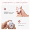 Momcozy Baby Nail File Electric, Gentle Baby Nail Trimmer Electric, Baby Nail Clipper with Night Light, 7 Grinding Head Replacement Pads, Pink view 3