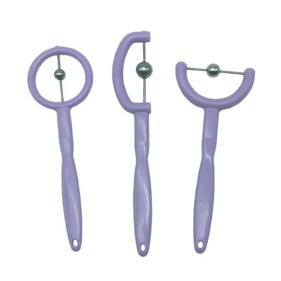 3pcs Kids Tongue Tip Lateralization Elevation Tools Tongue Tip Exercise Set Oral Muscle Training Tool Autism Speech Therapy Tools (Purple)