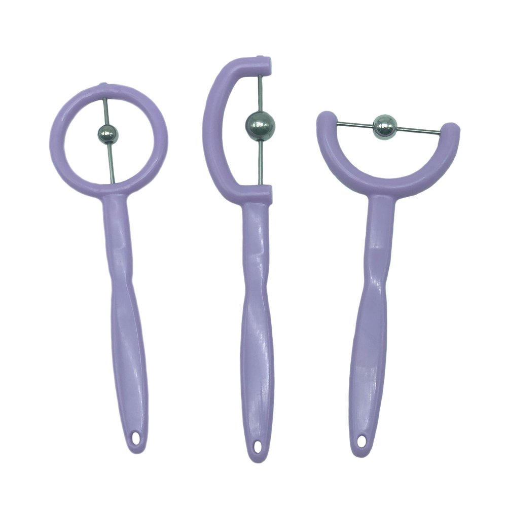 3pcs Kids Tongue Tip Lateralization Elevation Tools Tongue Tip Exercise Set Oral Muscle Training Tool Autism Speech Therapy Tools (Purple)