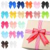 M METERXITY 50-Pack Mini Craft Ribbon Bow 1x1 Inch Checkered Fabric Satin Ribbon Bows Boutique for Craft DIY/Treat Bags/Hair Bow Sewing/Wedding/Birthday/Party/Christmas [Medium Pink] view 4