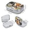 Square Pill Box Ovely Pet Dog Beagle Pill Case 2 Compartment Medicine Pill Organizer for Purse & Pocket Portable Travel Pillbox Medicine Vitamin Cod Liver Oil Storage Box Organizer view 2