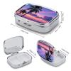 Square Pill Box Palm Tree Purple Sunset Pill Case 2 Compartment Medicine Pill Organizer for Purse & Pocket Portable Travel Pillbox Medicine Vitamin Cod Liver Oil Storage Box Organizer view 2