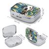 Square Pill Box Cute Dalmatian Pill Case 2 Compartment Medicine Pill Organizer for Purse & Pocket Portable Travel Pillbox Medicine Vitamin Cod Liver Oil Storage Box Organizer view 2