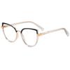 Blue Light Blocking Glasses Female Colorful Gradient Fashion Glasses Frame Women Eyeglasses Tr90, Black Clear Frame view 1