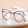 Blue Light Blocking Glasses Female Colorful Gradient Fashion Glasses Frame Women Eyeglasses Tr90, Black Clear Frame view 3