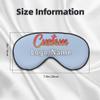 Custom Sleep Mask with Photo Text Logo, Customized Blackout Eye Cover with Adjustable Strap for Travel Offices, LightSteelBlue view 4