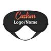 Custom Funny Sleep Mask for Men Women Add Your Picture Logo Text, Personalized Blackout Eyes Cover for Sleeping, Travel, Airplane, Office Rest, Black view 1