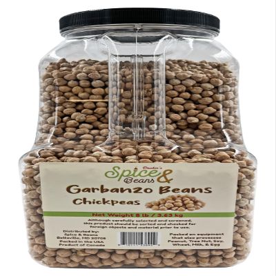 Dried Garbanzo Beans | Chick Peas | by Dasher's Spice & Beans | 8 lbs.