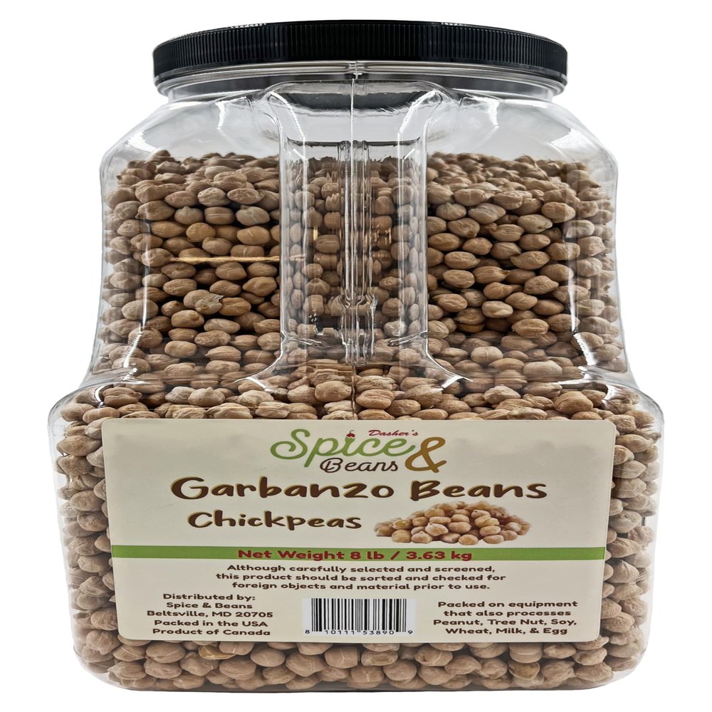 Dried Garbanzo Beans | Chick Peas | by Dasher's Spice & Beans | 8 lbs.