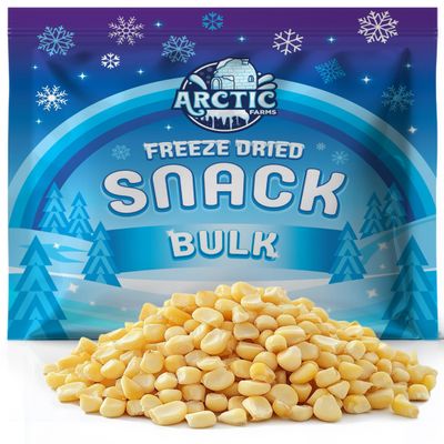 Arctic Farms Freeze Dried Garden Vegetable Sweet Corn Bulk Bag (2lb, Sweet Yellow Corn)