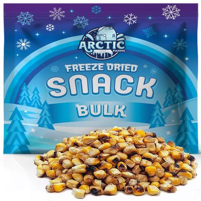 Arctic Farms Freeze Dried Garden Vegetable Sweet Corn Bulk Bag (2lb, Fire Roasted Yellow Corn)