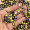 12mm Back to School Sprinkle Mix, School Bus, Pencil, Black Board, Eraser Mix, Polymer Faux Sprinkle Slices (Multicolor, 30 gram Bag) view 2