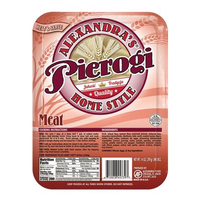 Alexandra's Pierogis 14 oz., Pack of 6 (72 Pierogis total) (Meat)