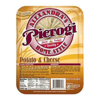 Alexandra's Pierogis 14 oz., Pack of 6 (72 Pierogis total) (Potato & Cheese)
