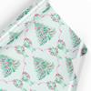 Preppy Christmas Wrapping Paper Girly Xmas Gift Wrap Sister Christmas Gift Wrap Bow Pink Mint Wrapping Paper Preppy Tree view 1