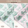 Preppy Christmas Wrapping Paper Girly Xmas Gift Wrap Sister Christmas Gift Wrap Bow Pink Mint Wrapping Paper Preppy Tree view 2