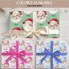 Custom Name Santa Wrapping Paper for Boy Blue Santa Claus Gift Wrap Roll Baby Boy Christmas Wrapping Paper son Blue Xmas Wrap view 3