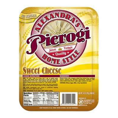 Alexandra's Pierogis 14 oz., Pack of 6 (72 Pierogis total) (Sweet Cheese)