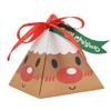 EUBUY 50 PCS Christmas Candy Boxes, Triangle Paper Gift Wrap Boxes with Ribbons and Card, Christmas Treat Gift Boxes for Packaging Candies Biscuits Cookies Chocolates Party Favor view 2