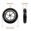 GXYNMC 2 Counts 10 Inch Wheelchair Front Wheels Replacement Accessory, Solid Tires with 8mm Bearings, Aluminum Hubs for Elektrisk Wheelchair view 4