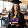 Purple Glitter Class of 2025 Cake Topper, Congratulations/Congrats 2025 Grad, 2025 High School College University Graduate Graduation Party Decorations Supplies view 4