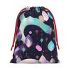 BGSHJVF Glittery Pretty Pattern Print Holiday Drawstring Gift Bags,Christmas Gift Wrapping Sacks Pouches For Xmas Presents Party Favor view 1