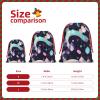 BGSHJVF Glittery Pretty Pattern Print Holiday Drawstring Gift Bags,Christmas Gift Wrapping Sacks Pouches For Xmas Presents Party Favor view 4