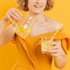 100 Pack Disposable Lemonade Paper Straws, Biodegradable Yellow Striped Drinking Straws for Cocktail Birthday DIY Arts Crafts view 4