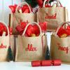 MUST PRIDE Personalized Christmas Gift Bags, Red Burlap Tote Bags for Gift,Xmas Gift Bags, Custom Party Bags,Holiday Sacks,Custom Holiday Gift Bag,Christmas Eve (Style 5) view 3
