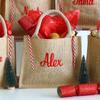 MUST PRIDE Personalized Christmas Gift Bags, Red Burlap Tote Bags for Gift,Xmas Gift Bags, Custom Party Bags,Holiday Sacks,Custom Holiday Gift Bag,Christmas Eve (Style 5) view 4