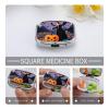 Square Pill Box Vampires Roam The Pumpkin Fields Pill Case 2 Compartment Medicine Pill Organizer for Purse & Pocket Portable Travel Pillbox Medicine Vitamin Cod Liver Oil Storage Box Organizer view 3
